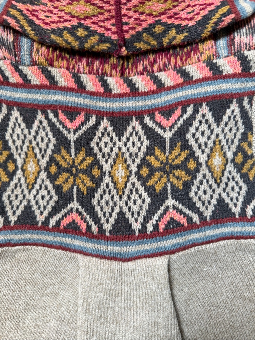 Free People Fair Isle Cardigan M Coastal Grandmother Fisherman Wool - Picture 8 of 15